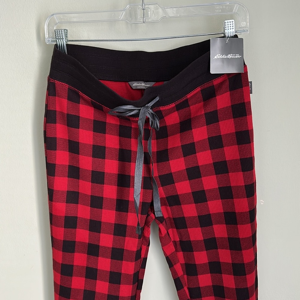 Eddie Bauer Scarlet and Black Plaid Sleep Pants - Picture 7 of 8